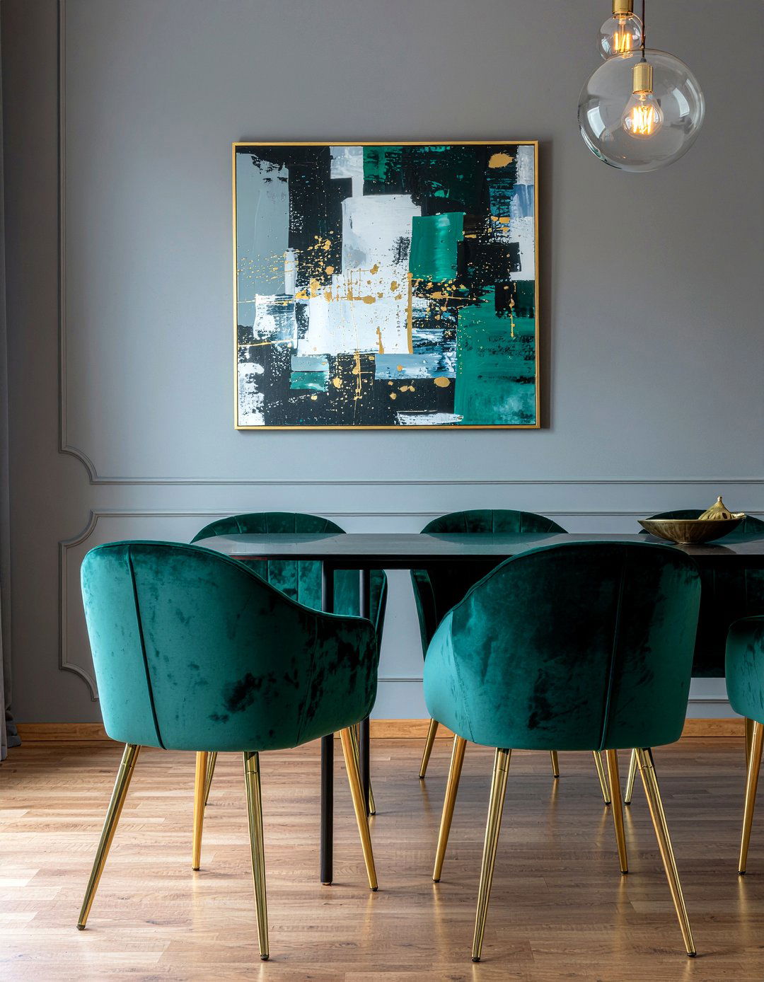 Velvet dining chairs - 30 contemporary dining room ideas