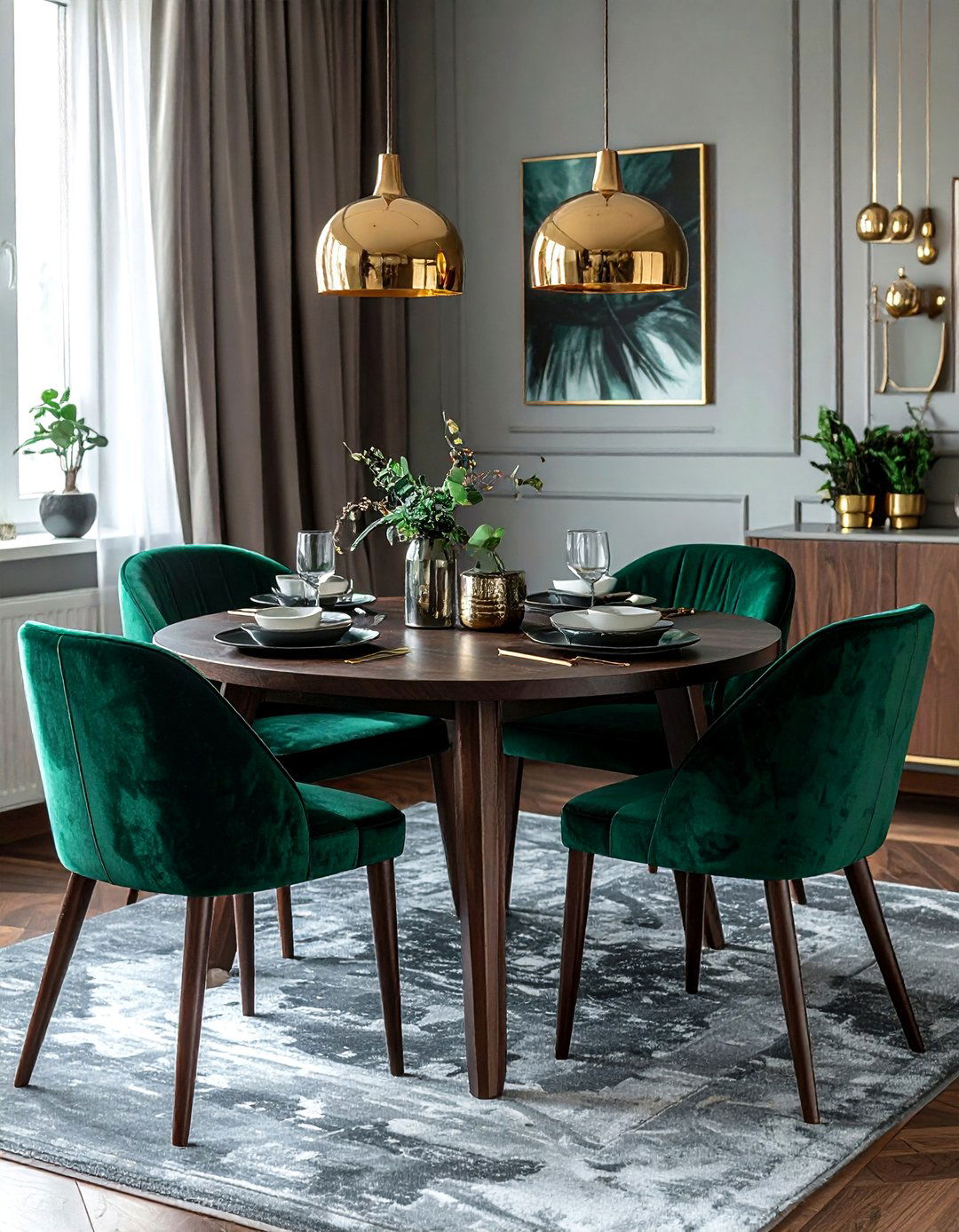 Velvet dining room - 30 sumptuous dining room ideas