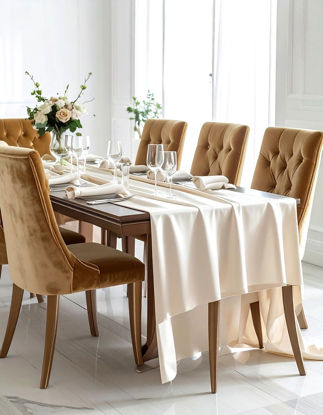 Velvet dining room armchair - 30 velvet dining room ideas