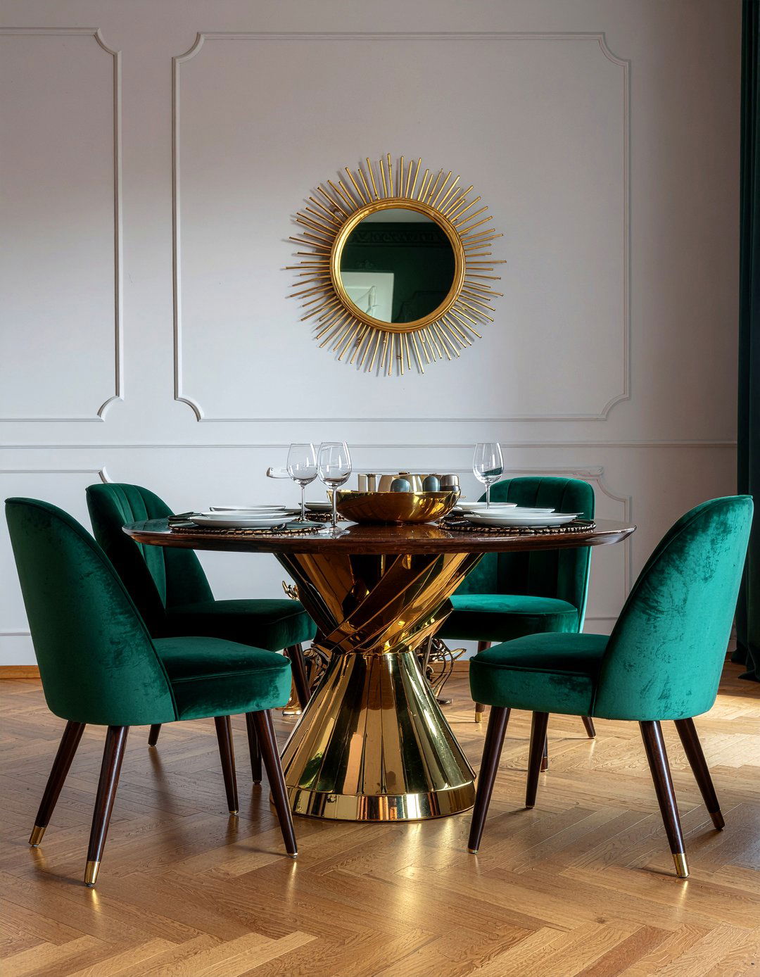 Velvet dining room decor - 30 German dining room ideas