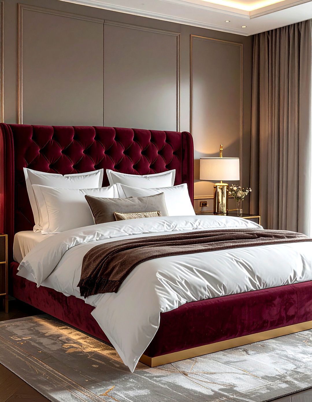 Velvet headboard bedroom - 30 incredible decor ideas