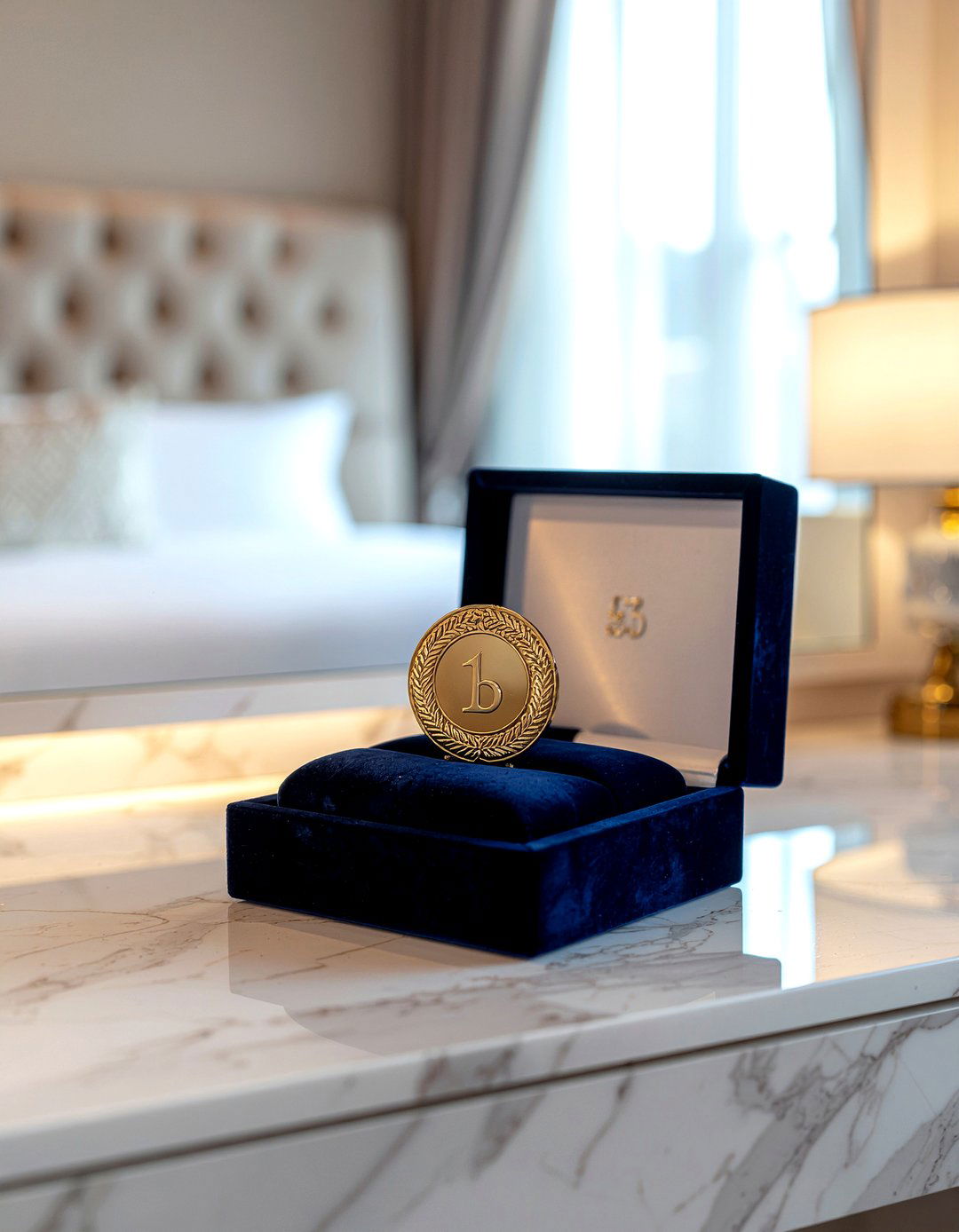 Velvet lined award box - 30 bedroom award display ideas