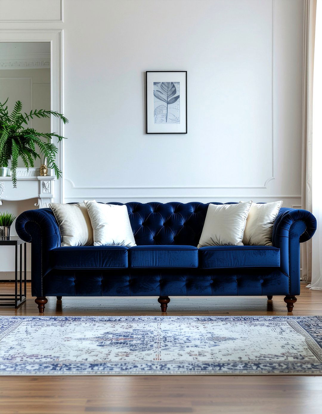 Velvet living room sofa - 30 living room Regency furniture ideas