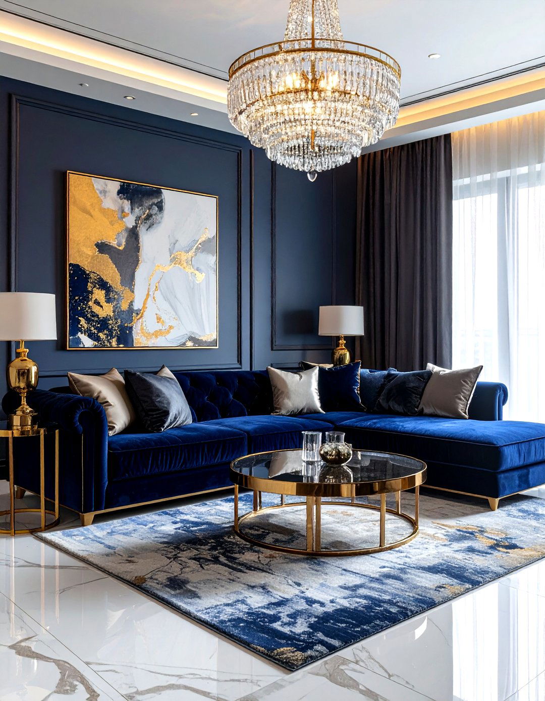 Velvet modular sofa - 30 modular sofa living room ideas