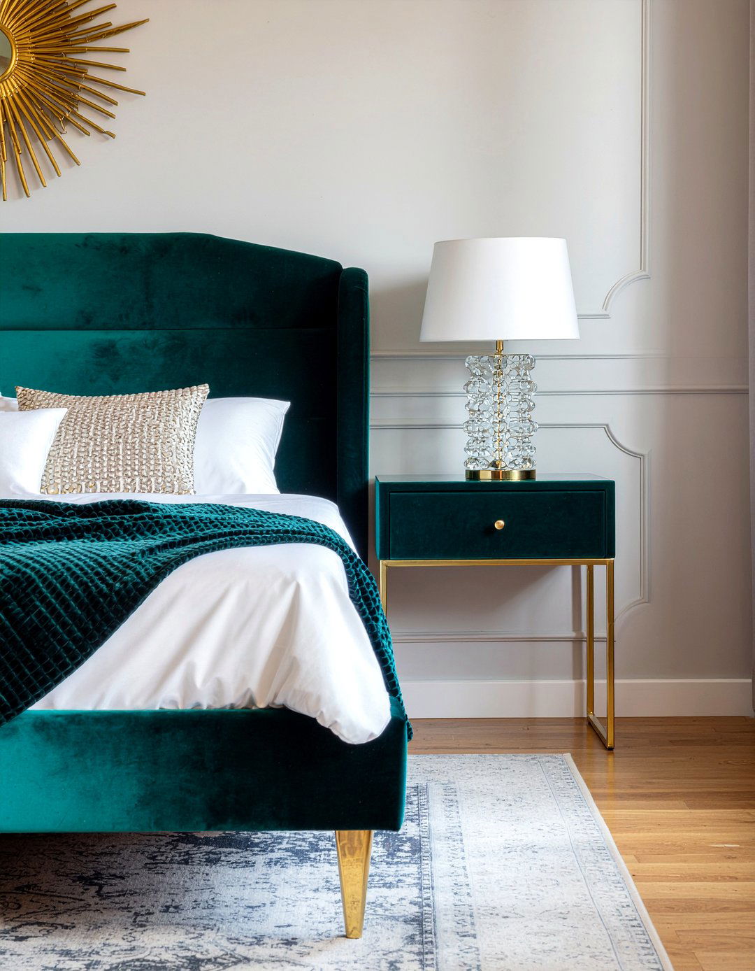 Velvet nightstand - 30 bedroom modern nightstands