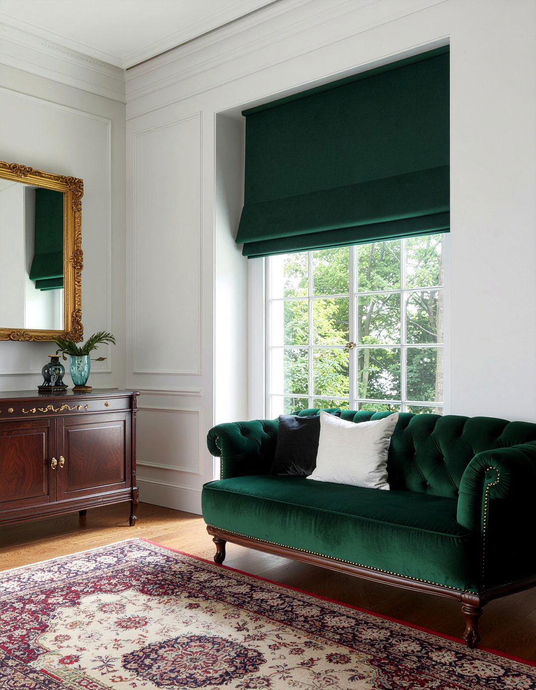 Velvet roman shades - 30 living room roman shades