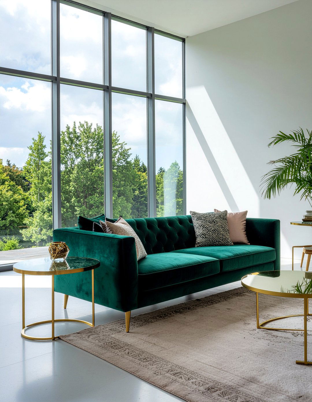 Velvet sofa - 30 living room sofa ideas