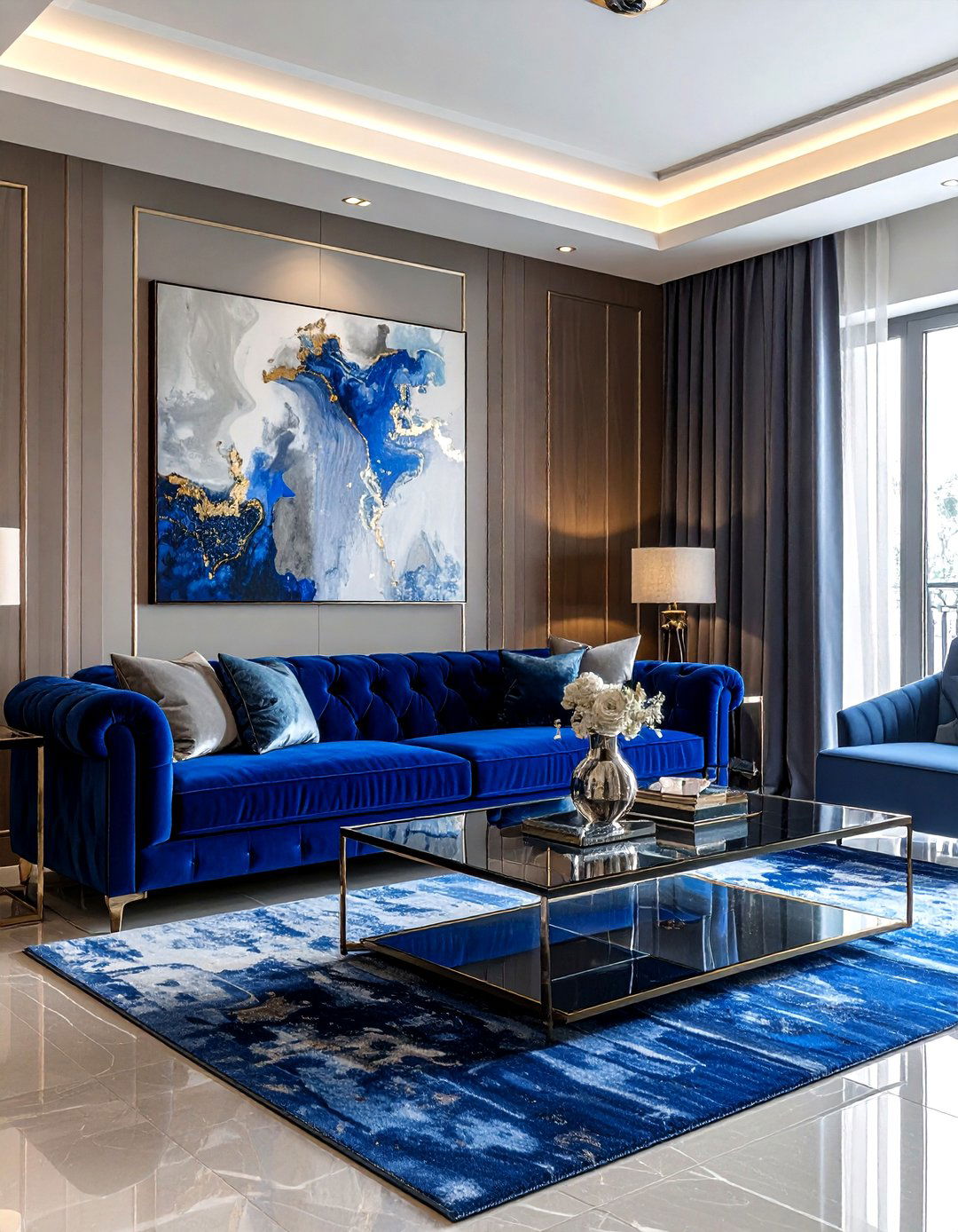 Velvet sofa living room - 30 living room room settings