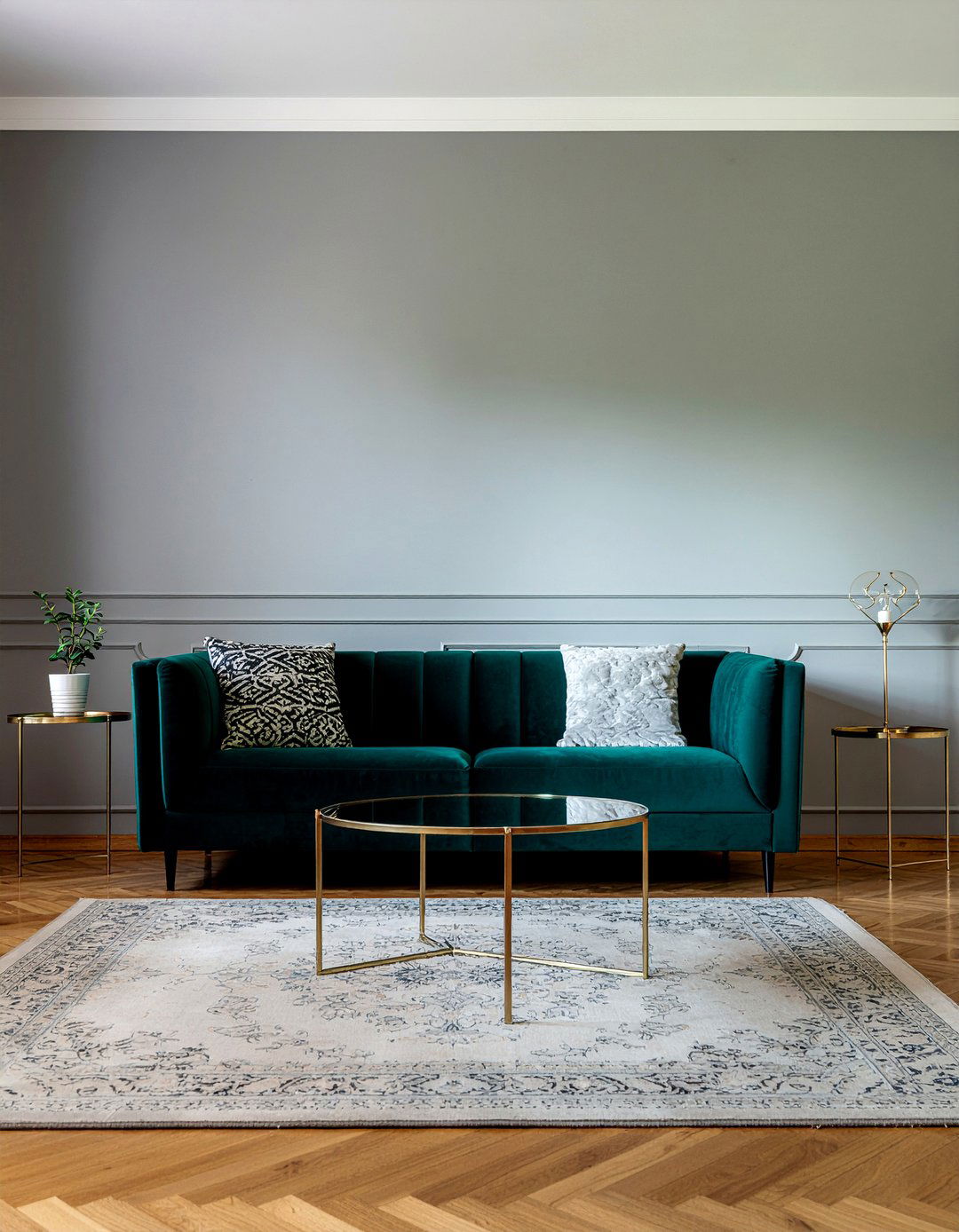 Velvet sofa living room - 30 living room transformation ideas