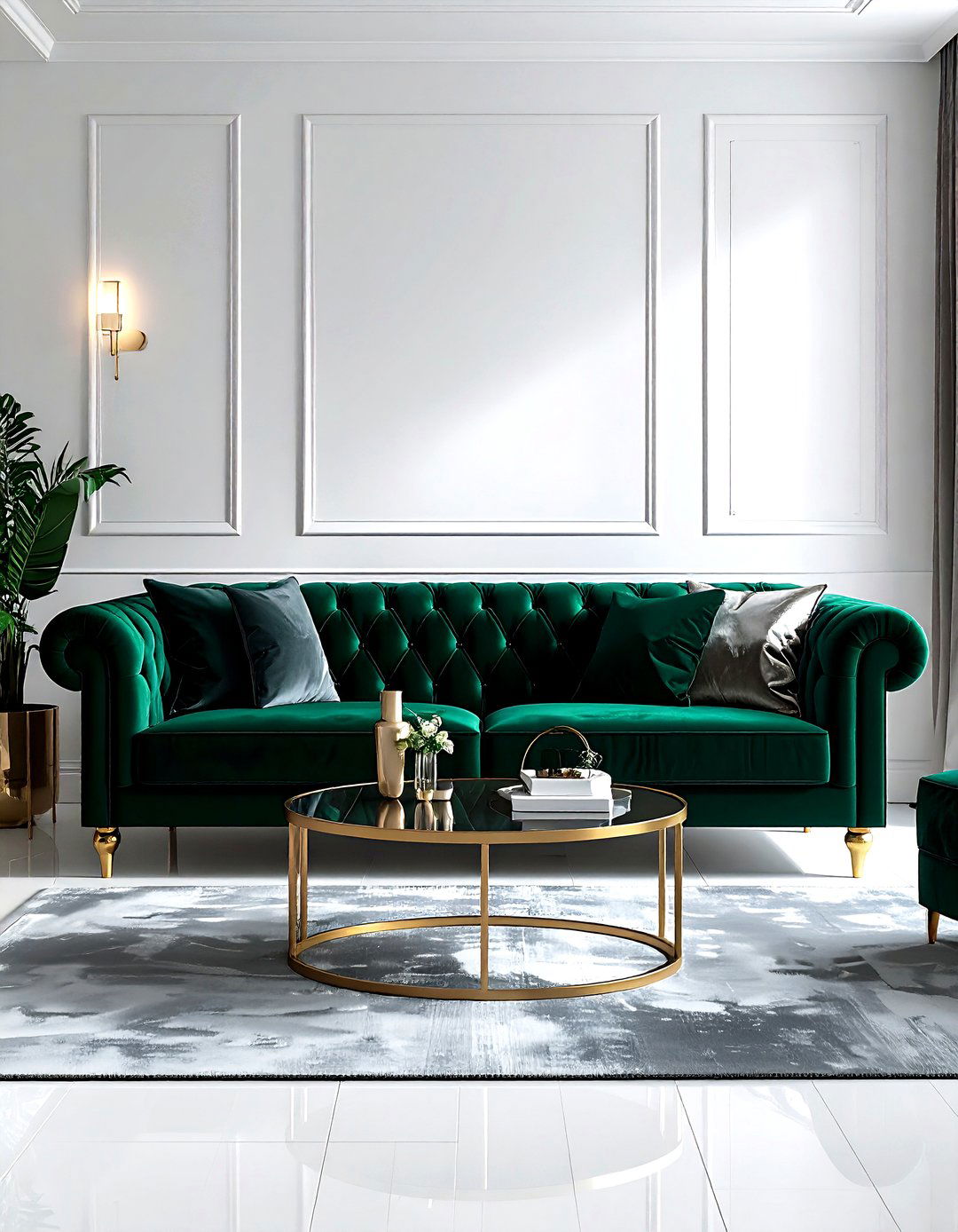 Velvet sofa living room - 30 living room warm settings