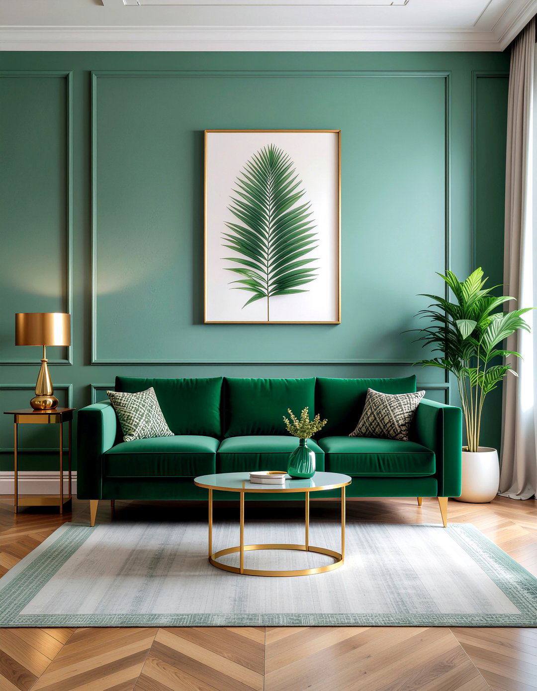 Velvet sofa living room - 30 new build living room ideas