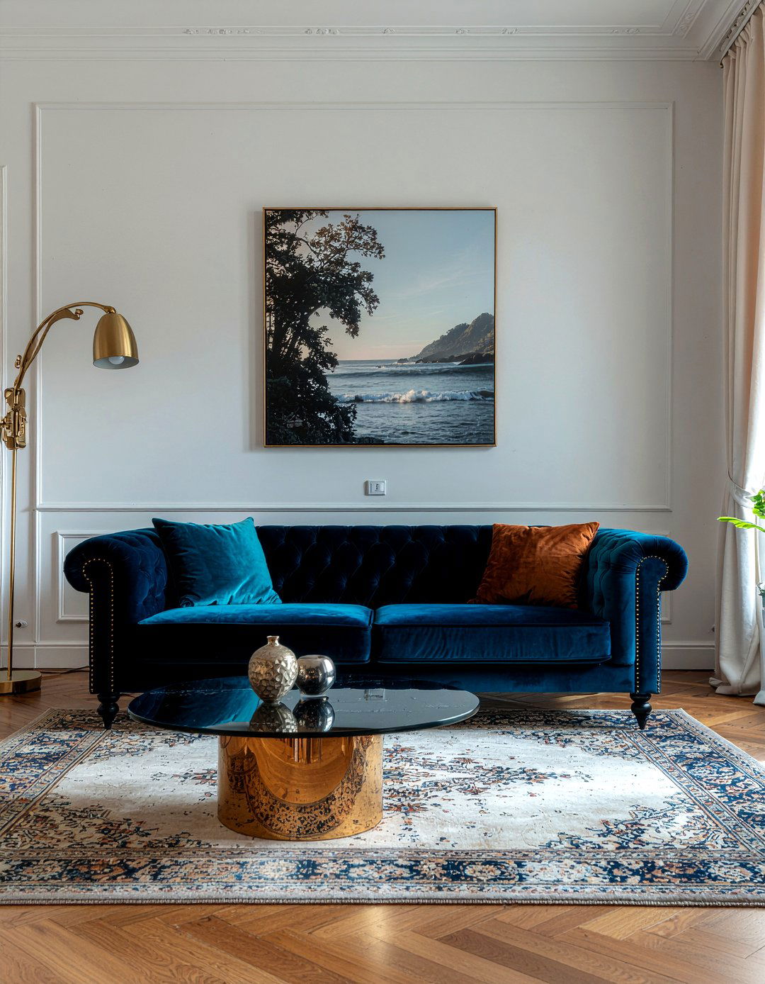 Velvet sofa living room - 30 relaxation living room ideas