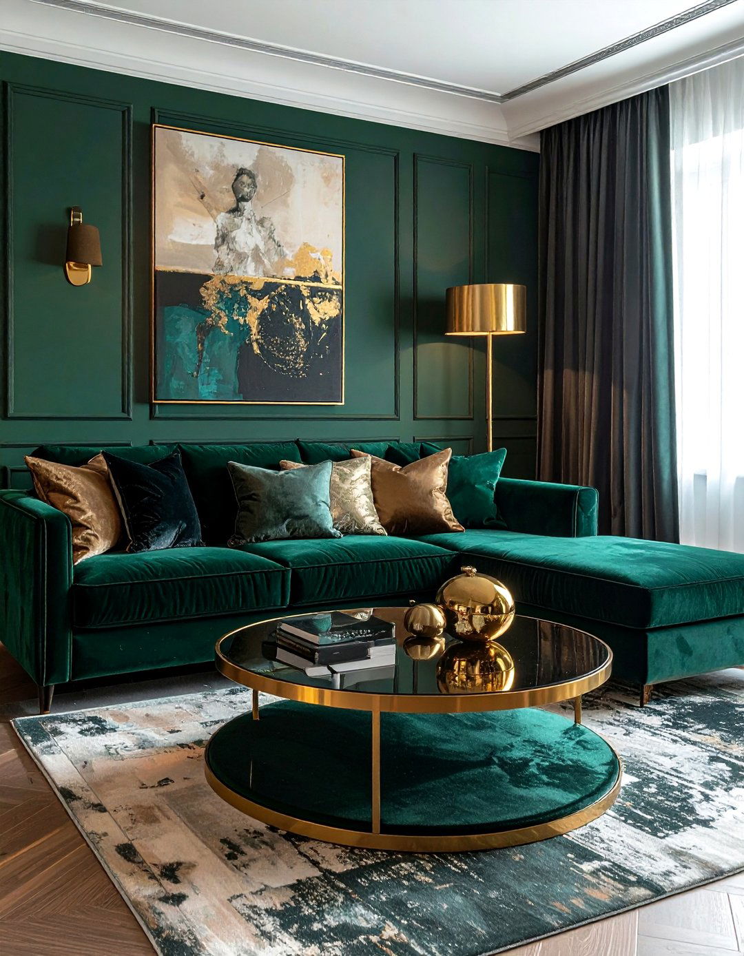 Velvet sofa living room - 30 cozy living room settings