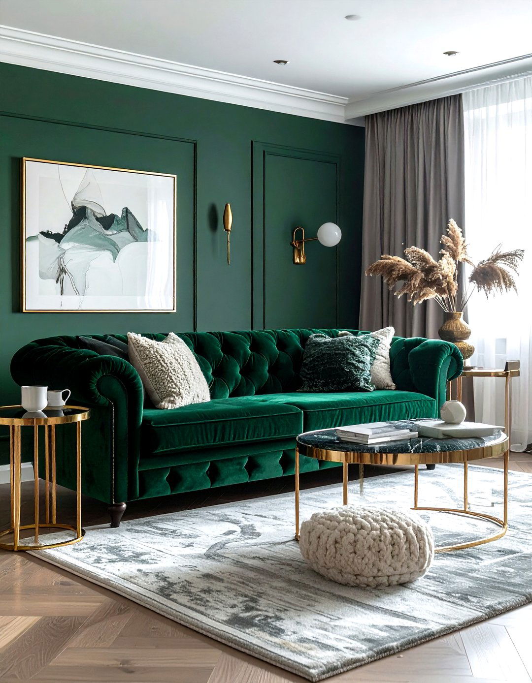 Velvet sofa styling - 30 beautiful home decor ideas