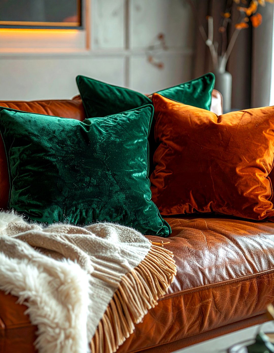Velvet throw pillows - 30 quick decor update ideas