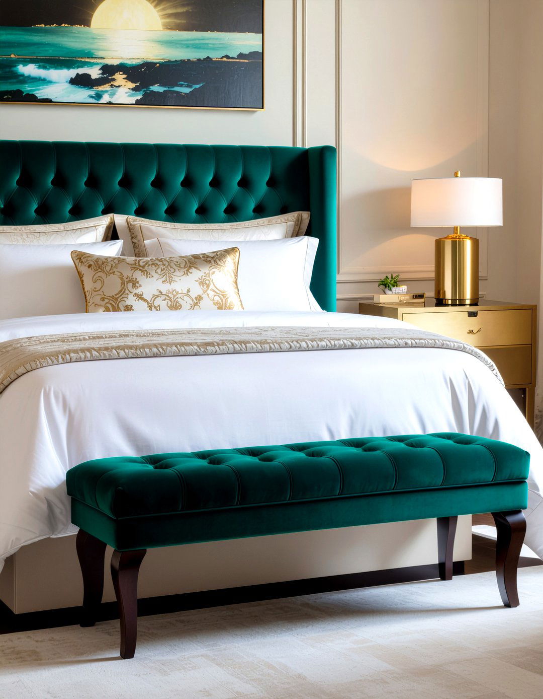 Velvet tufted bench - 30 bedroom end of bed benches