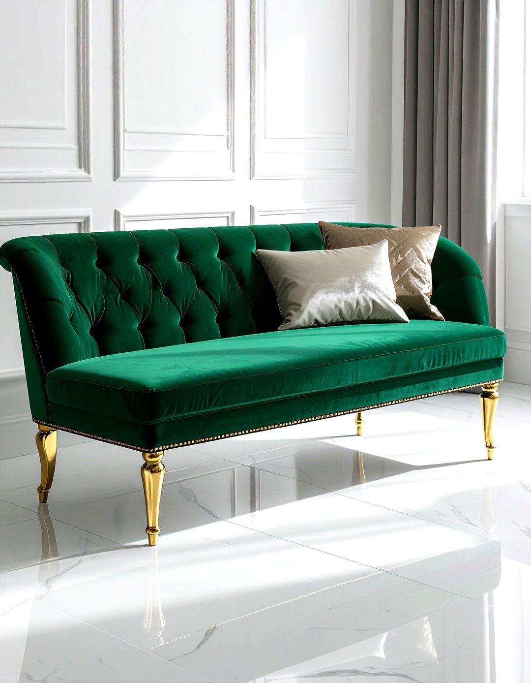 Velvet upholstered bench - 30 living room bench seat ideas