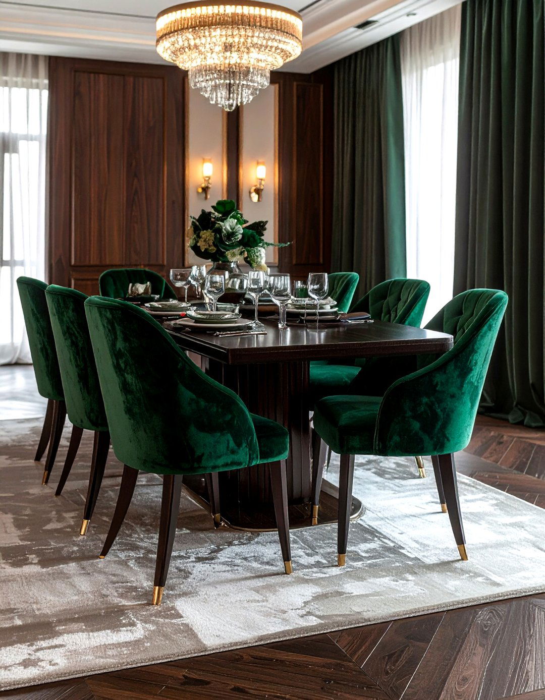 Velvet upholstered chairs - 30 mismatched dining chair ideas