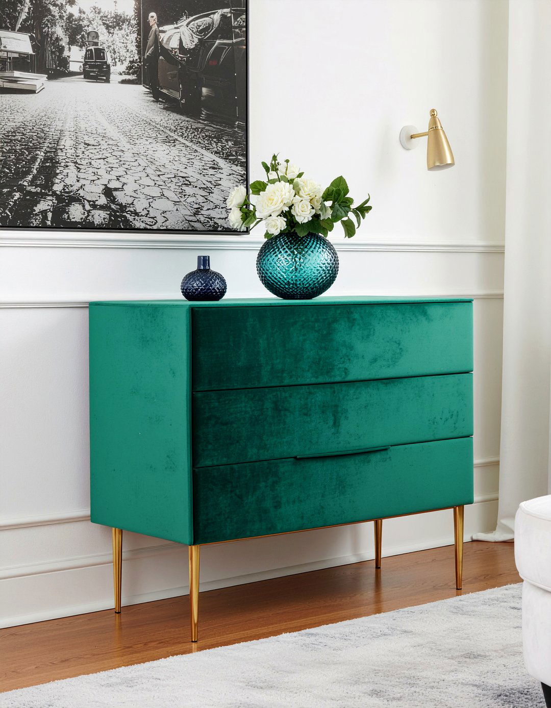 Velvet upholstered dresser - 30 bedroom modern dressers