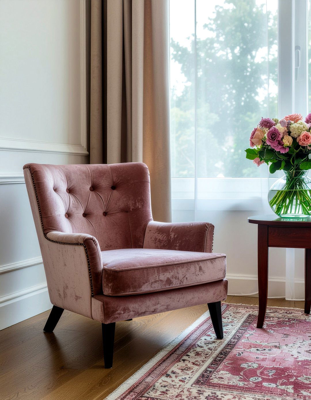 Velvet upholstered seating - 30 Georgian bedroom ideas