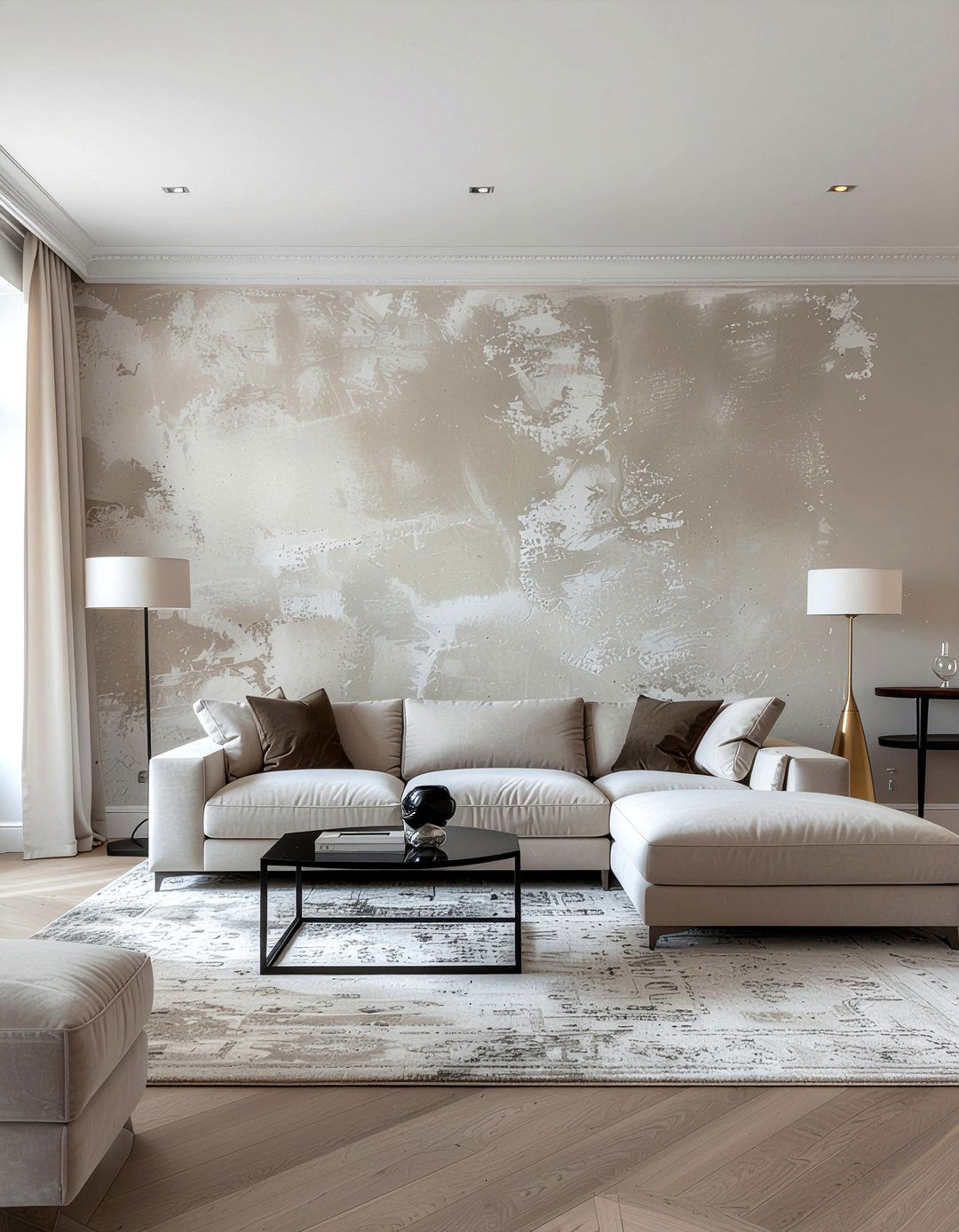 Venetian Plaster Wall Texture - 30 layered texture living room ideas