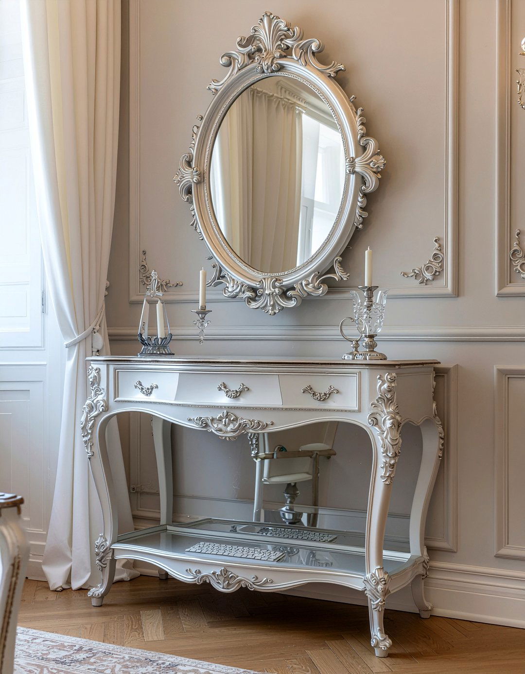 Venetian Style Ornate Mirror In Formal Dining Room - 30 ornate mirror dining room ideas