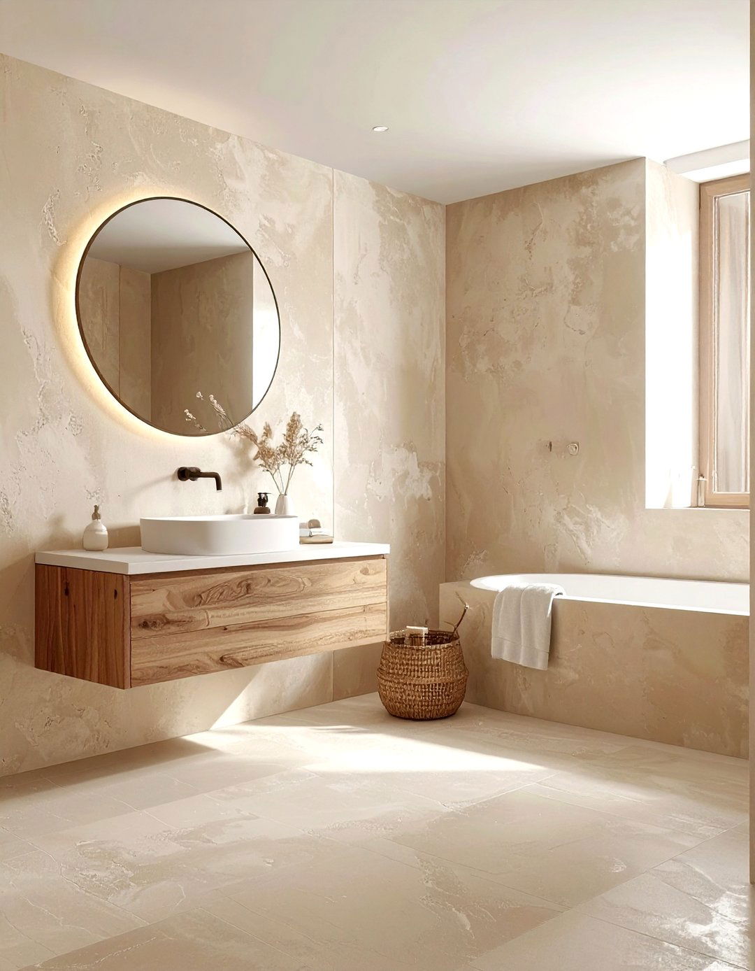 Venetian plaster bathroom - 30 sophisticated bathroom ideas