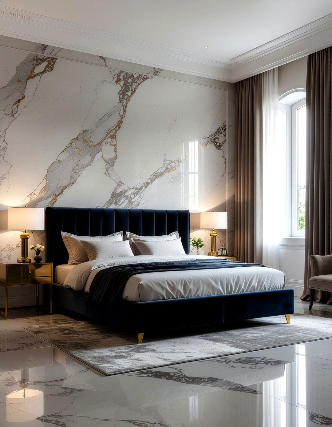 Venetian plaster bedroom wall - 30 bedroom wall texture ideas