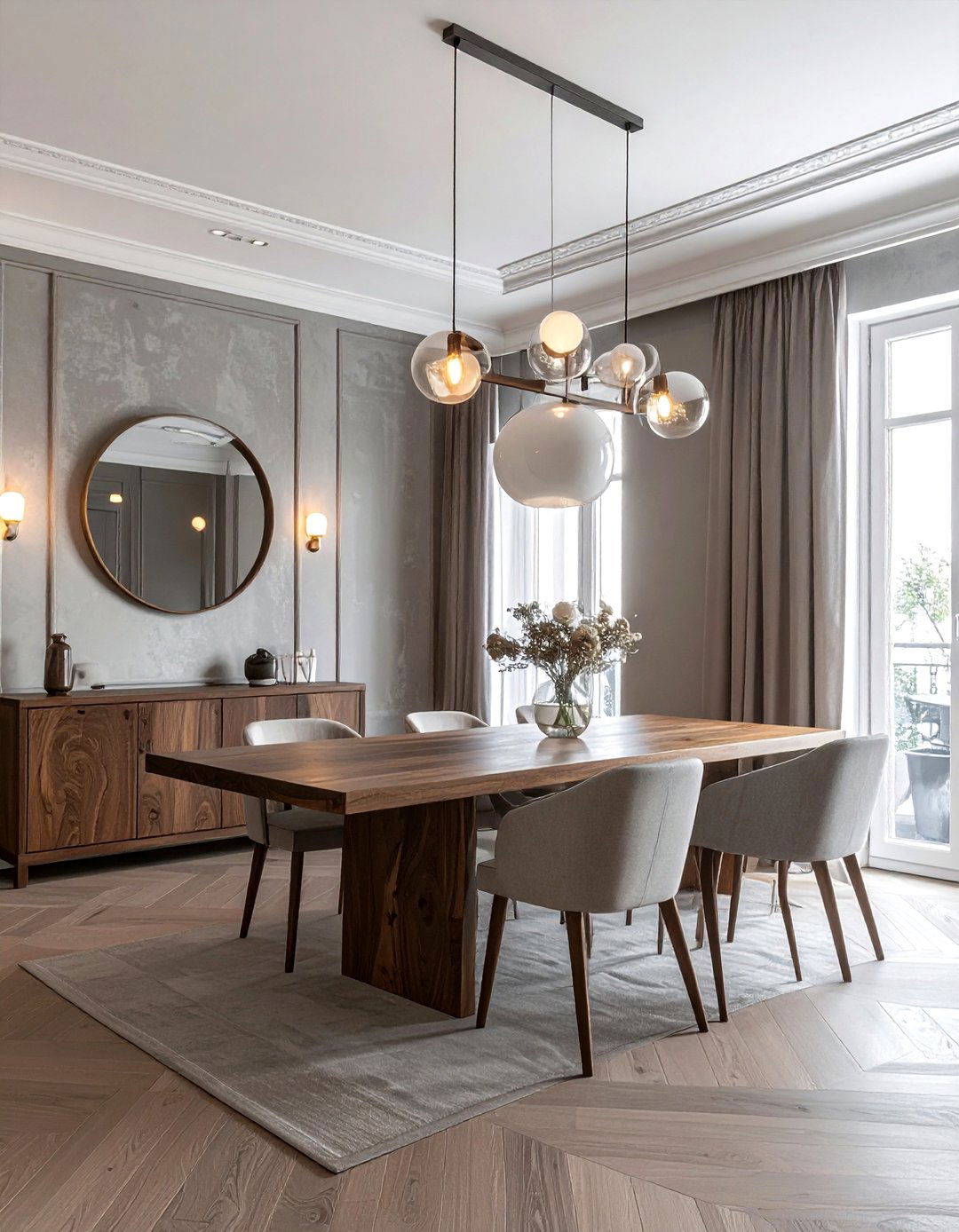 Venetian plaster dining room - 30 palatial dining room ideas