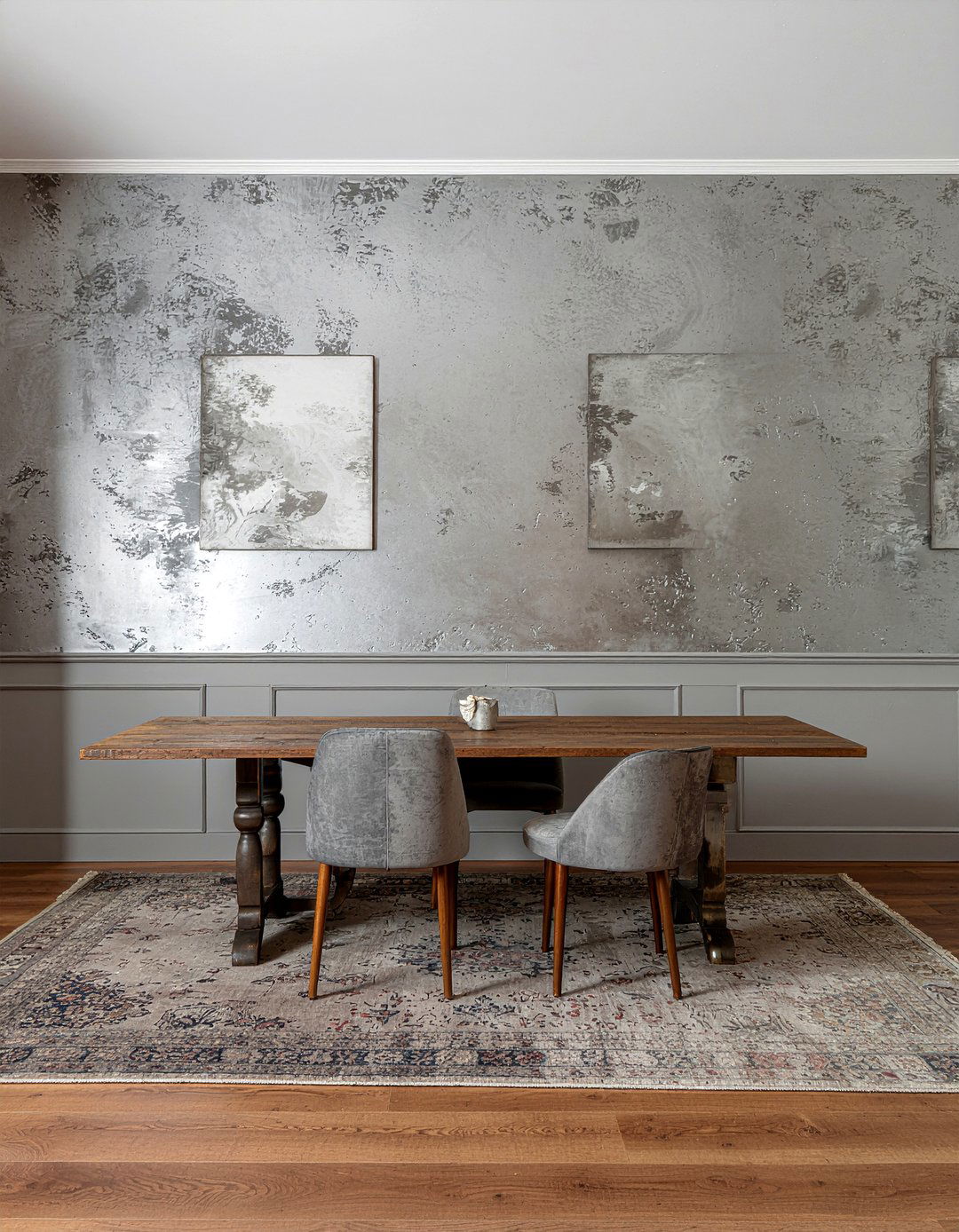 Venetian plaster dining wall - 30 New Orleans dining room ideas