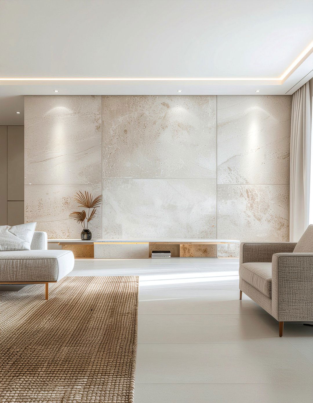 Venetian plaster walls - 30 cashmere living room ideas