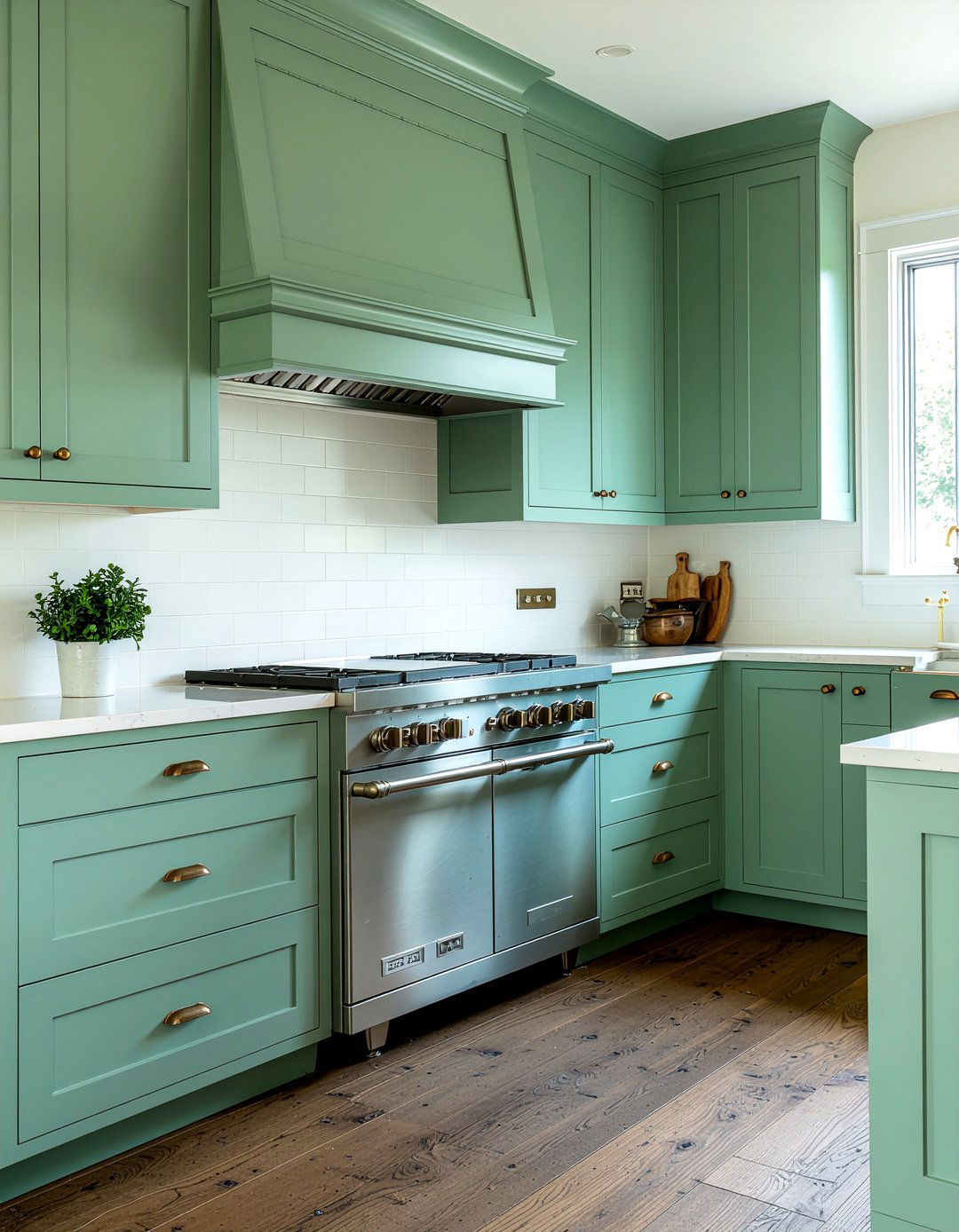 Verdigris green kitchen cabinets - 30 green kitchen cabinet ideas