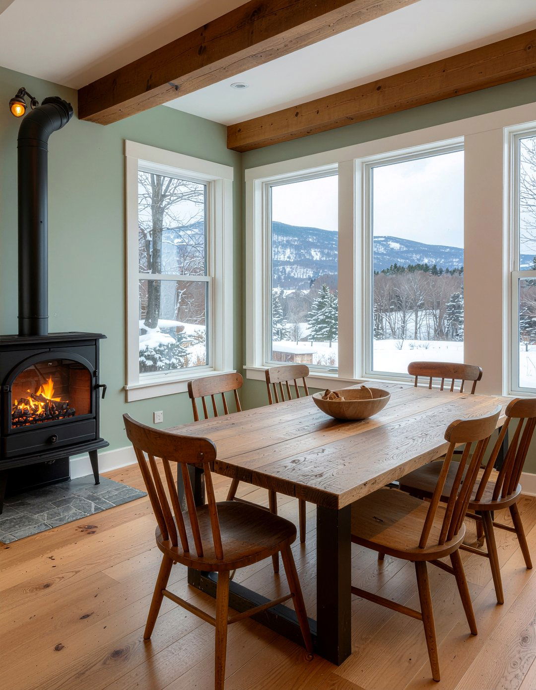 Vermont farmhouse dining room - 30 New England dining room ideas