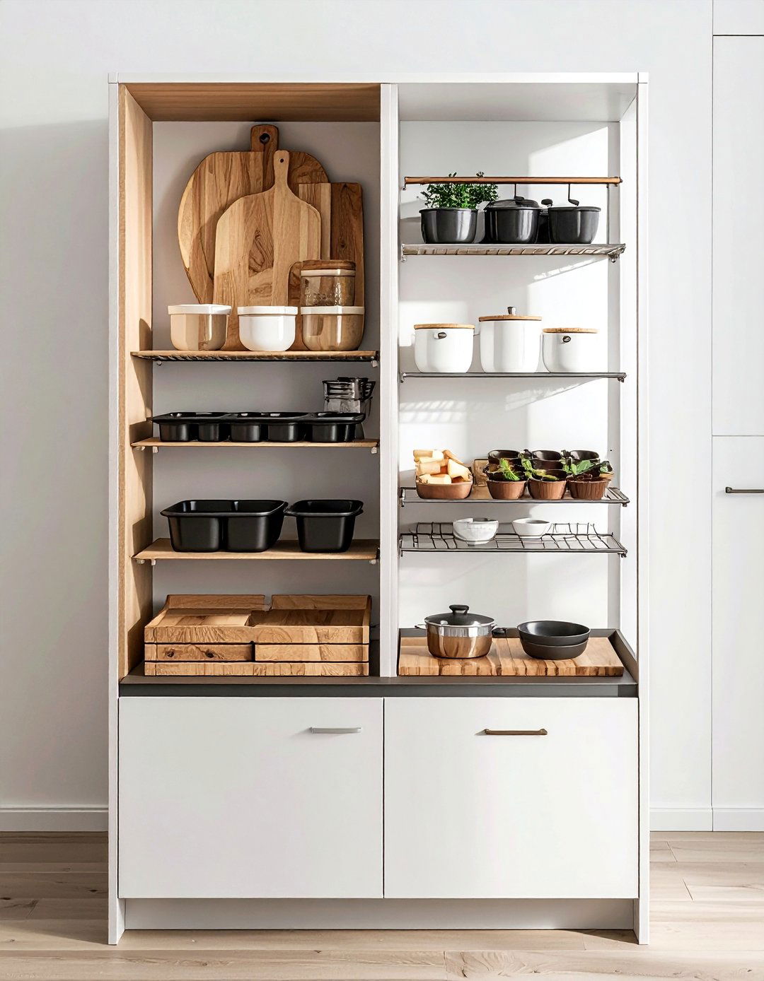 Vertical Bakeware Organizer - 30 efficient kitchen ideas