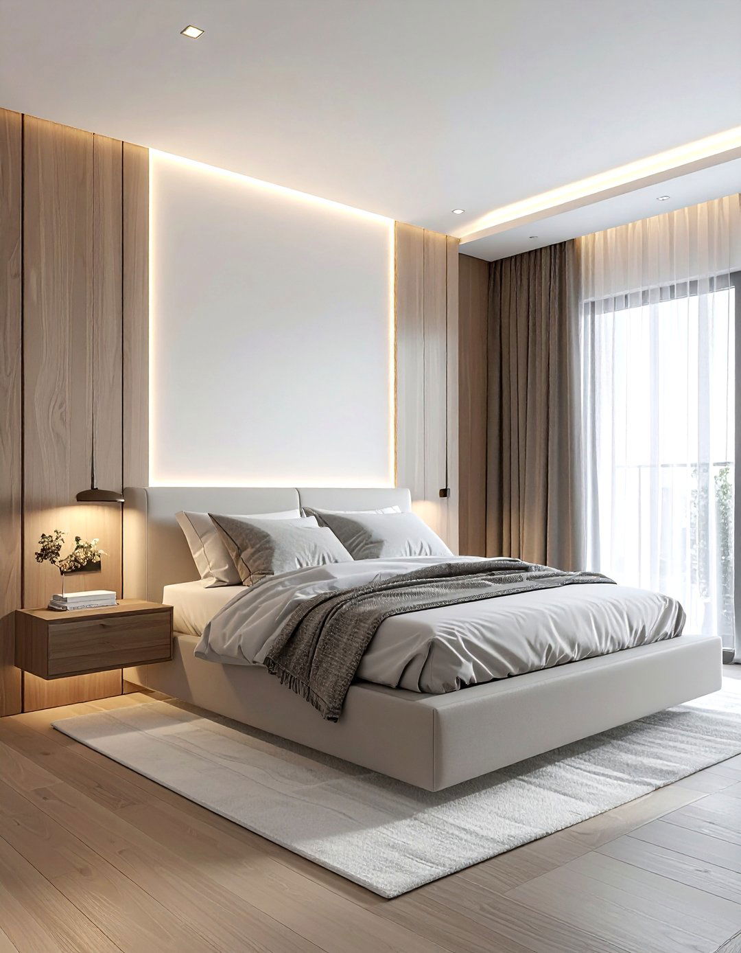 Vertical Bar LED Sconce - 30 bedroom sconce ideas