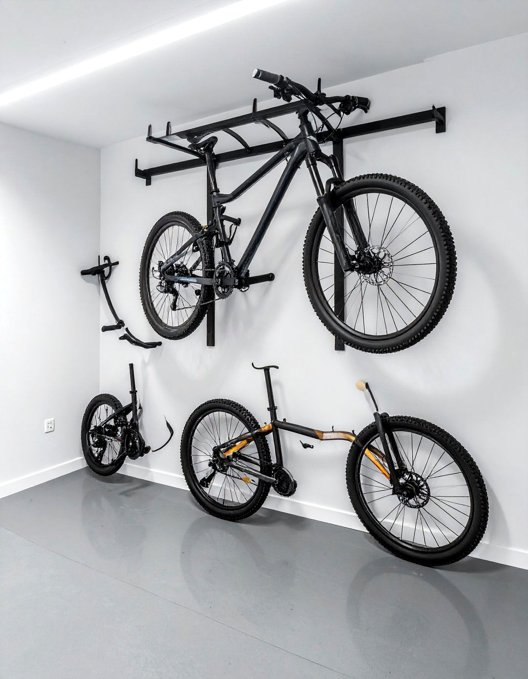 Vertical Bike Rack - 30 garage storage ideas