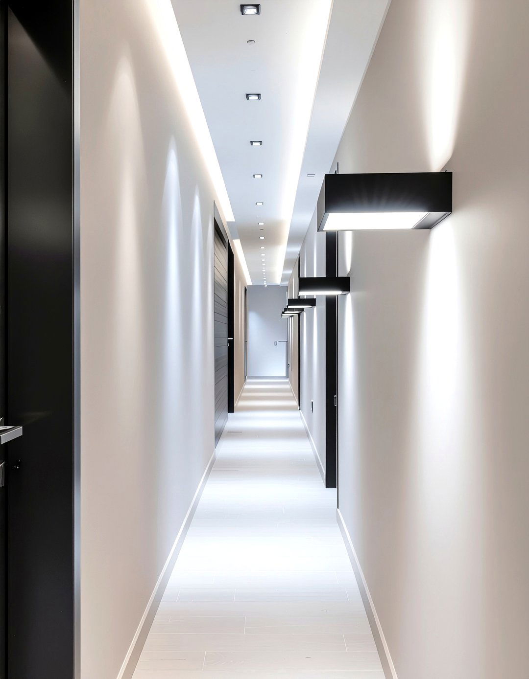 Vertical Black Bar Sconce - 30 entryway lighting ideas