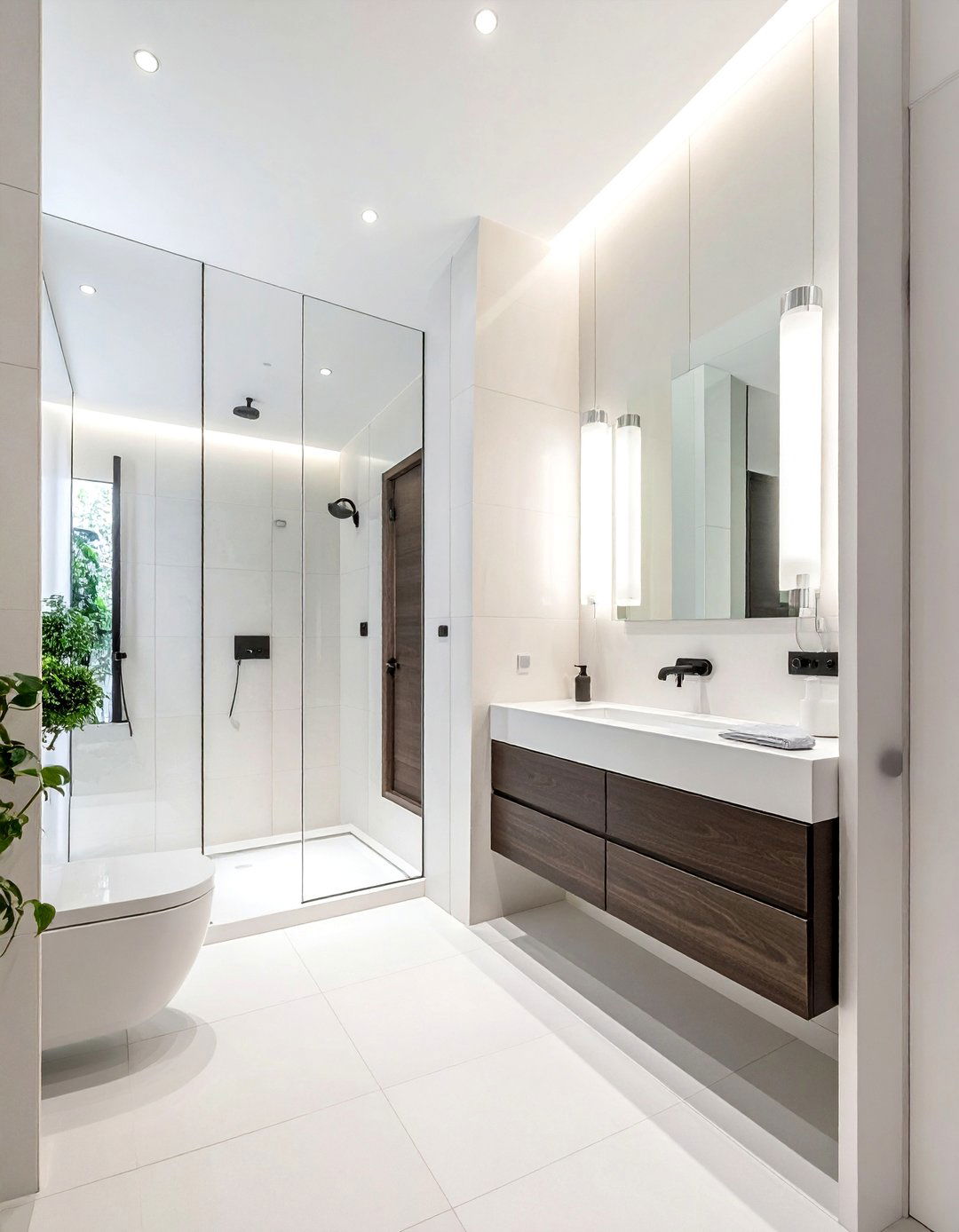 Vertical Cylinder Wall Lamp - 30 bathroom lamp ideas