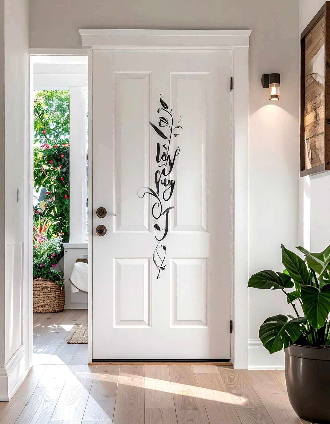 Vertical Door Decal - 30 laundry room sign ideas