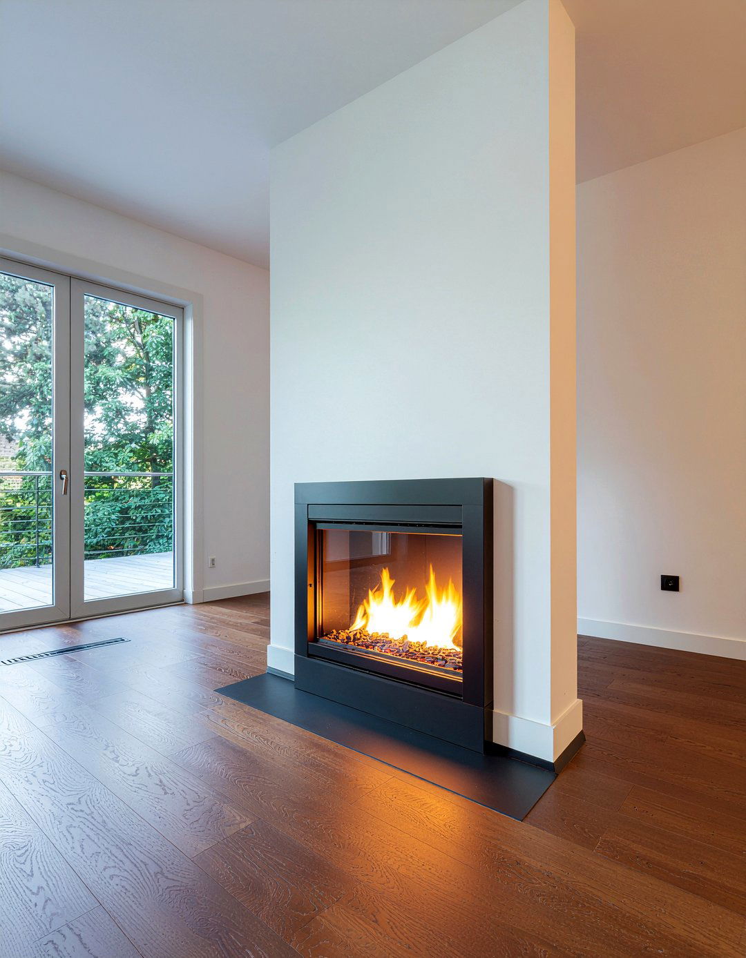 Vertical Electric Fireplace - 30 living room electric fireplace ideas