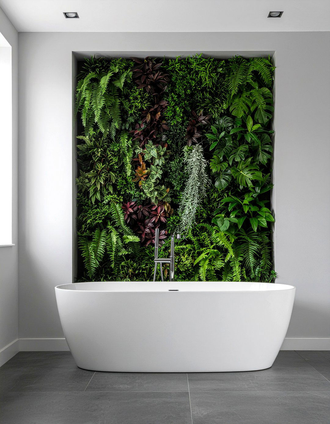 Vertical Garden Wall - 30 bathroom planter ideas