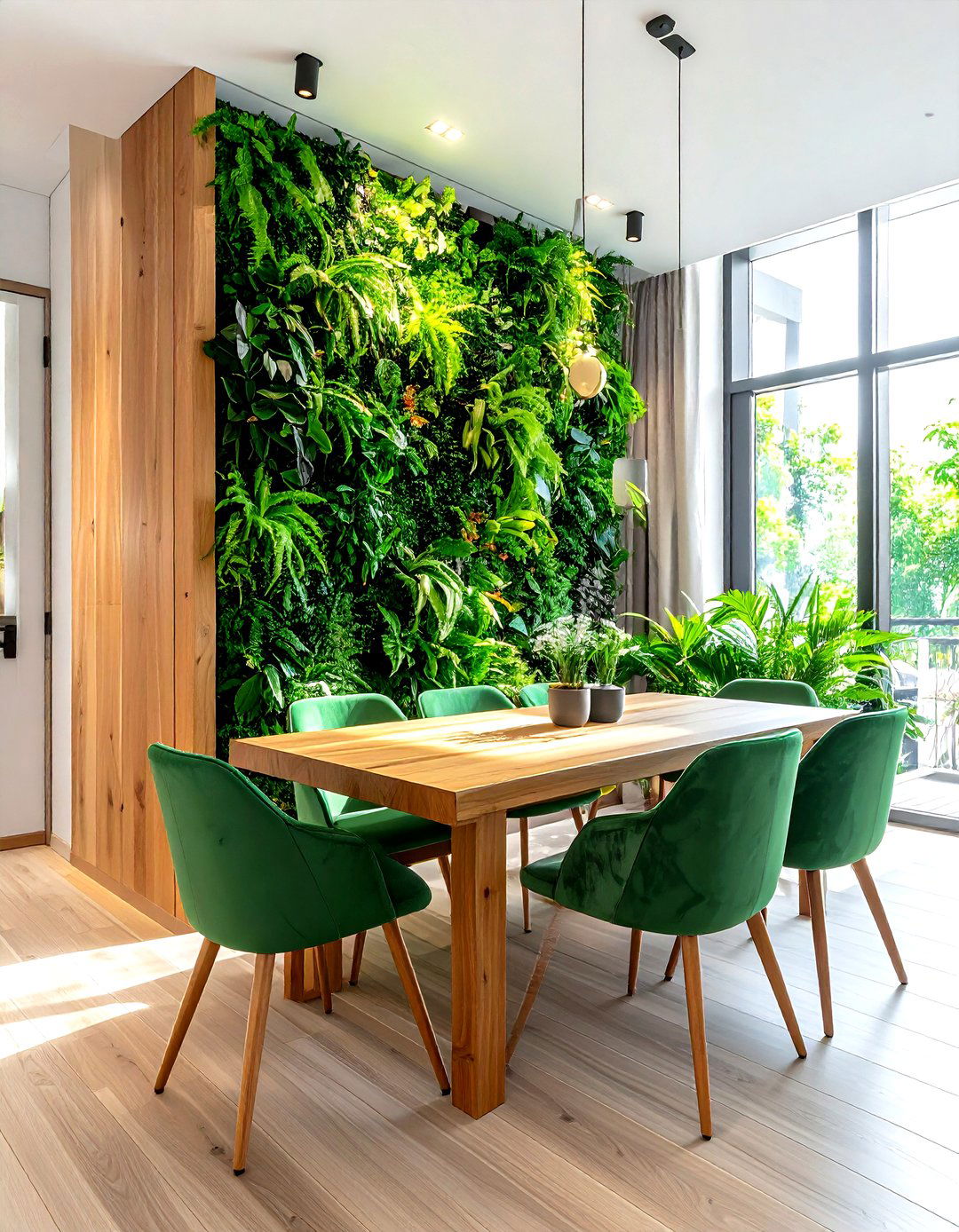 Vertical Garden Wall - 30 dining room feature wall ideas