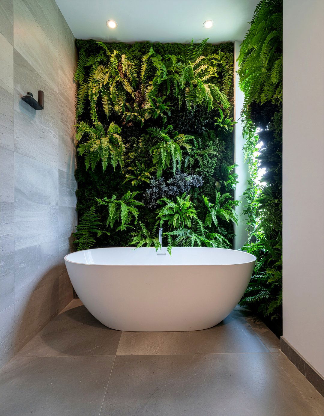 Vertical Garden Wall Bathroom - 30 resort bathroom ideas