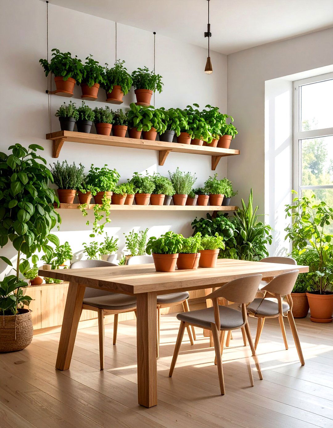 Vertical Herb Garden - 30 dining room hanging storage ideas