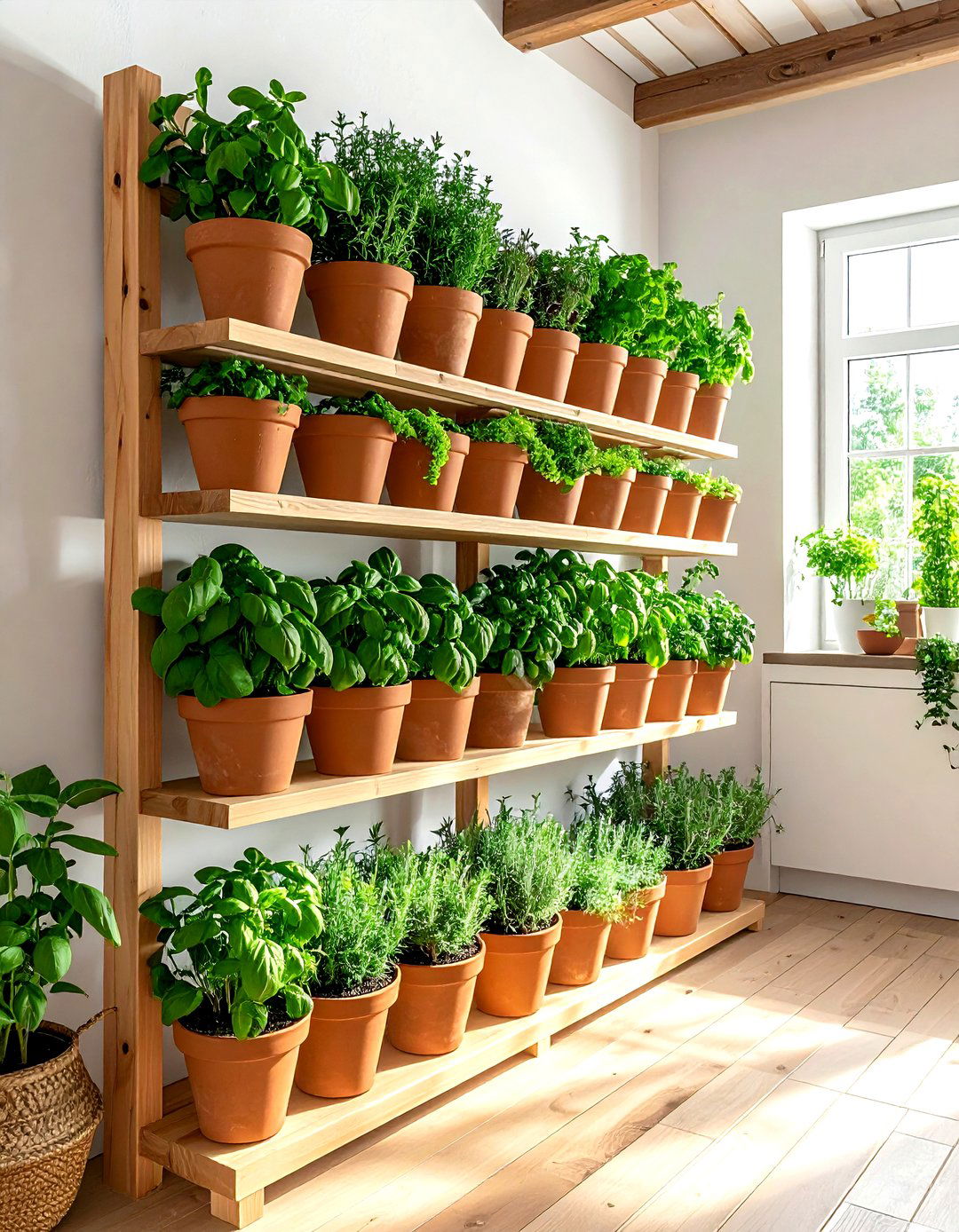 Vertical Herb Garden - 30 kitchen wall decor ideas