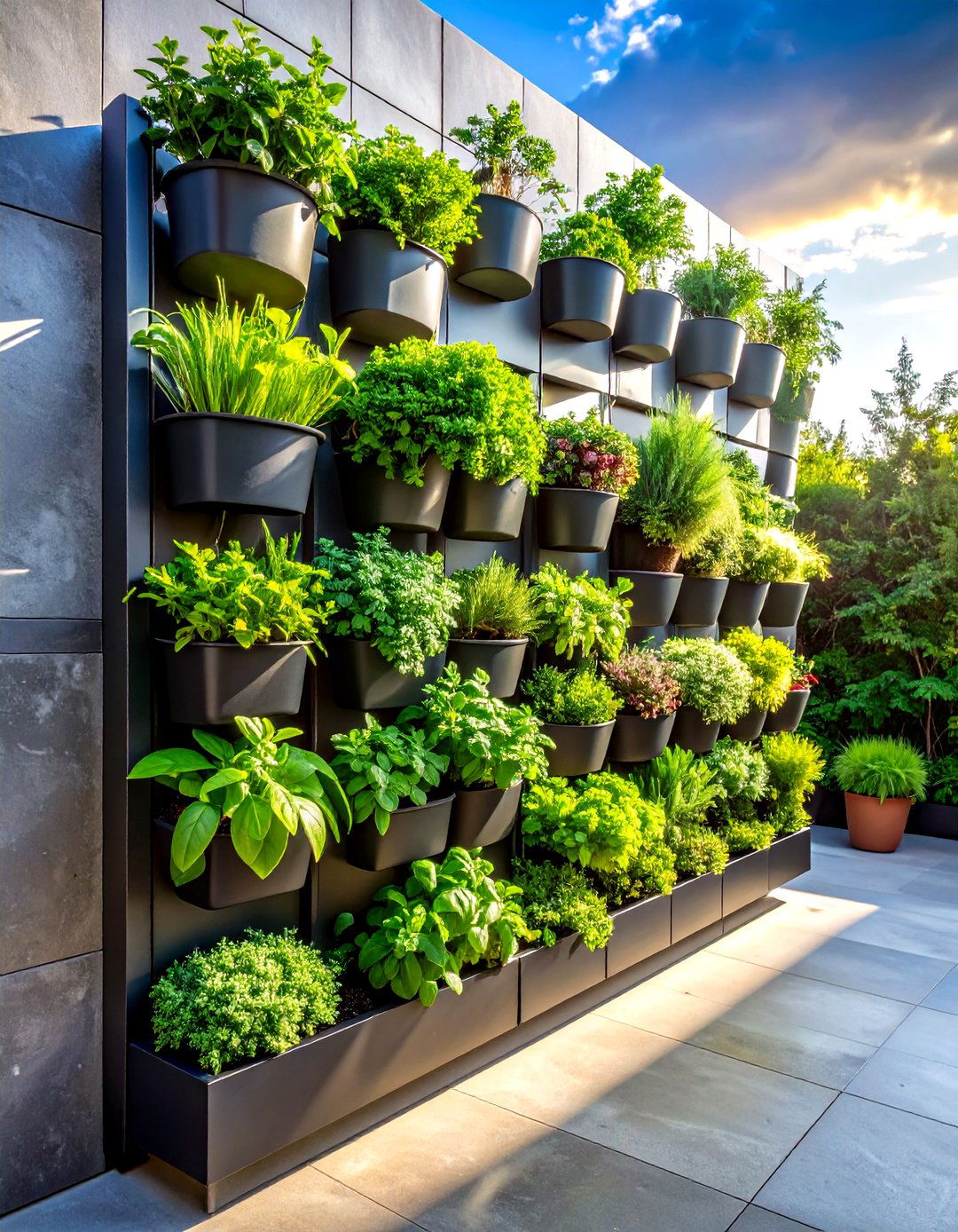 Vertical Herb Garden Wall - 30 kitchen workstation ideas