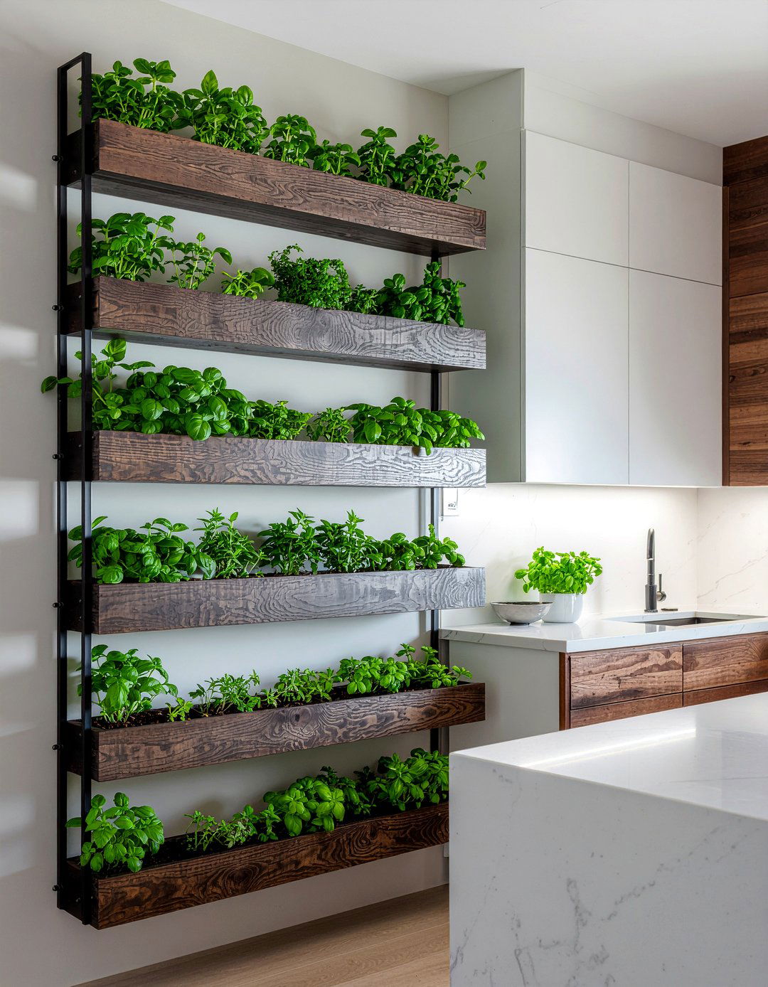 Vertical Herb Garden Wall - 30 indoor herb garden kitchen ideas