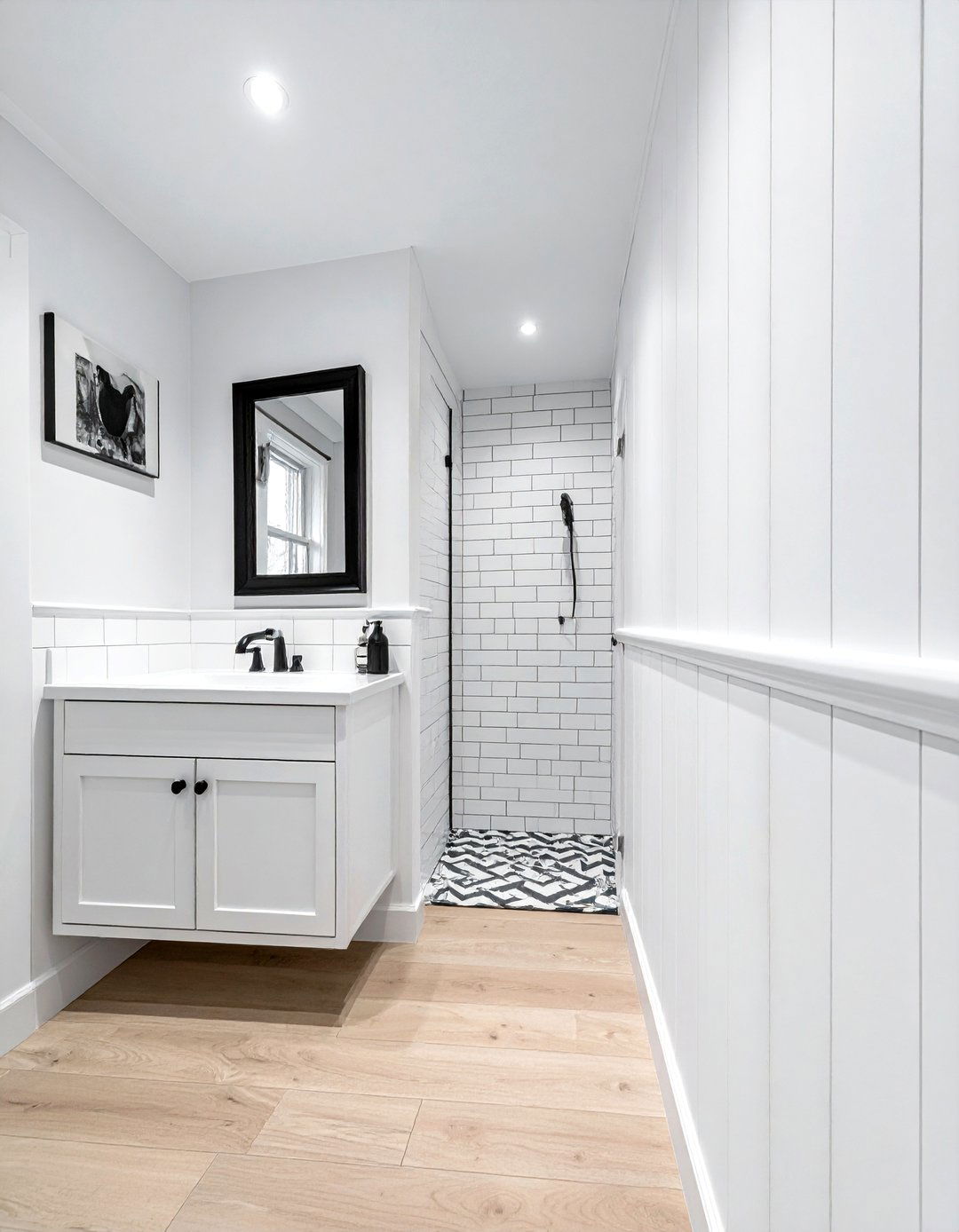 Vertical Plank Wainscoting - 30 bathroom wainscoting ideas