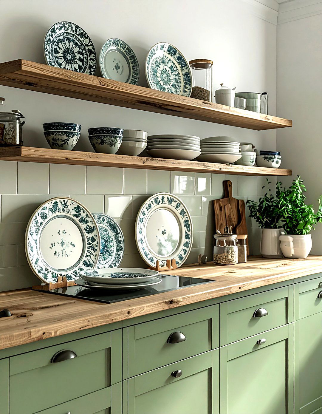 Vertical Plate Rack - 30 kitchen vertical storage ideas