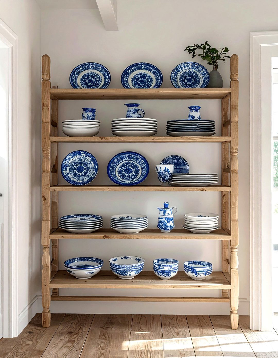 Vertical Plate Rack - 30 kitchen wall storage ideas